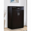 Engineered Wood Shoe Cabinet Dark Brown with Drawer And Shelve