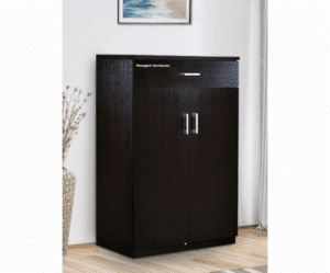 Engineered Wood Shoe Cabinet Dark Brown with Drawer And Shelve