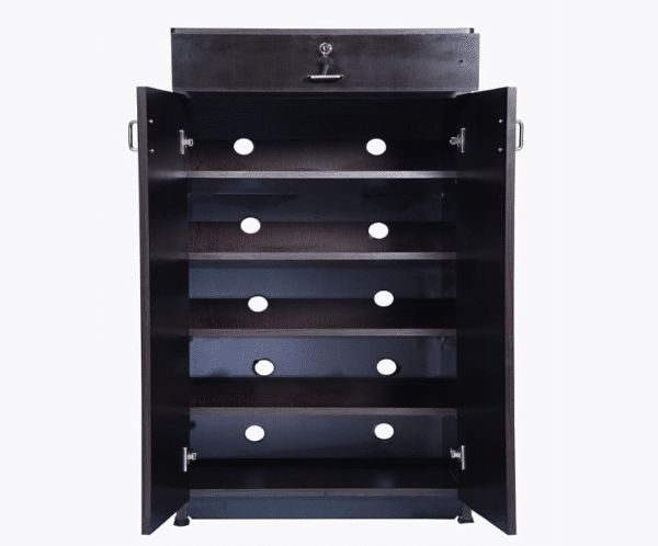Premium Quality Shoe Cabinet with 5 Shelves & Drawer | Dark Brown