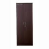 Engineered Wood Double Door Wardrobe with 1 Drawer and 4 Shelves | Dark Brown