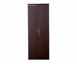 Engineered Wood Double Door Wardrobe with 1 Drawer and 4 Shelves | Dark Brown