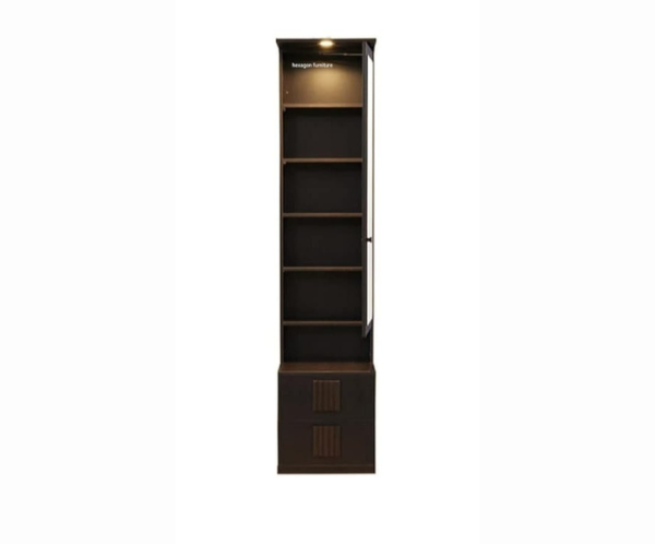 Engineered Wood Dressing Table with 1 Mirror and Storage | Dark-Brown