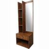 Engineered Wood Dressing Table with 1 Mirror and Storage | Wooden Texture
