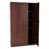 Three Door Wardrobe without Mirror | Flower Wenge
