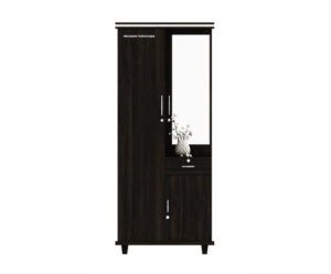 Wardrobe Cum Dressing Table with Mirror and Drawer | Wenge Colour