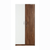 Engineered Wood Double Door Wardrobe | White and Brown