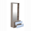 Dressing Table in Frosty White and Ligh Brown Colour