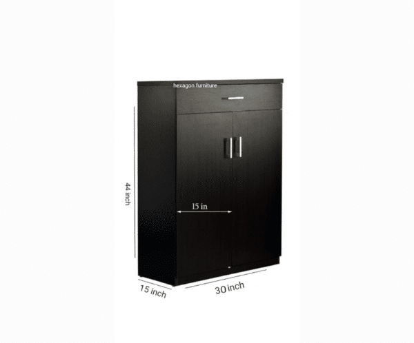 Engineered Wood Shoe Cabinet Dark Brown with Drawer And Shelve