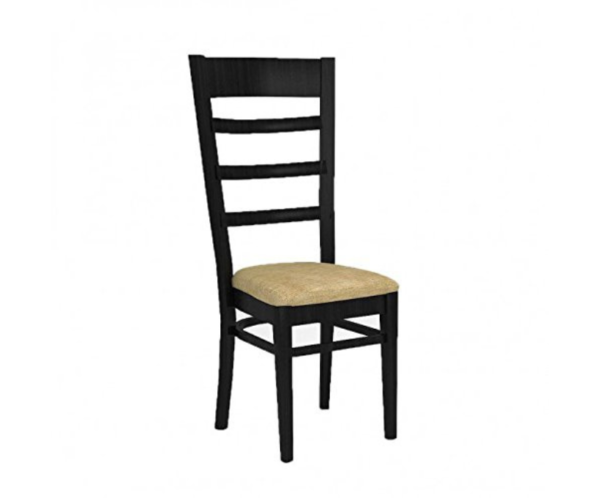 Retangular Dinning Set with Six Curved Ladder Back Chairs