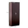 Engineered Wood Double Door Wardrobe with 1 Drawer and 4 Shelves | Dark Brown