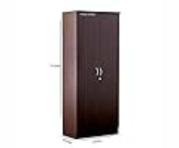Engineered Wood Double Door Wardrobe with 1 Drawer and 4 Shelves | Dark Brown