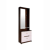 Engineered Wood Dressing Table with 1 Mirror and Storage | White-Brown