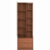Engineered Wood Dressing Table with 1 Mirror and Storage | Walnut-Brown