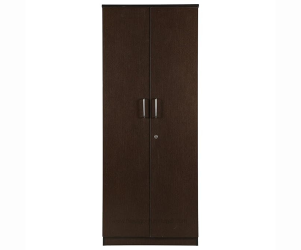 Double Door Wardrobe in Wooden Texture