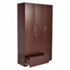 Three Door Wardrobe without Mirror | Flower Wenge
