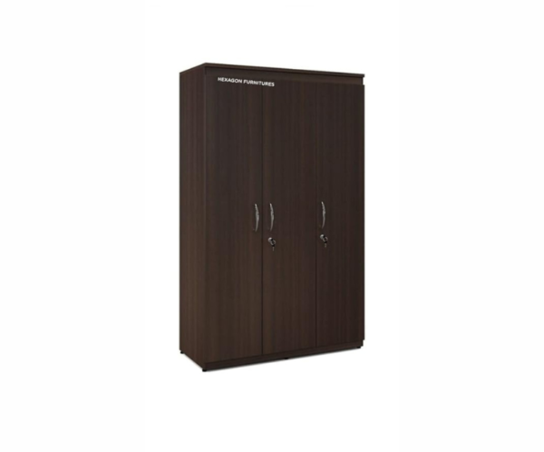 Three Door Wardrobe with Drawer for Bedroom | Wenge Finish