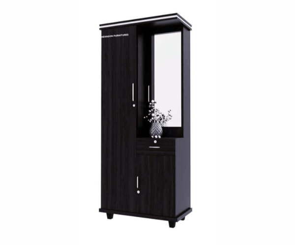 3 Wardrobe Cum Dressing Table with Mirror and Drawer | Wenge Colour
