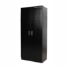 Double Door Wardrobe with 4 Shelves | Dark Brown