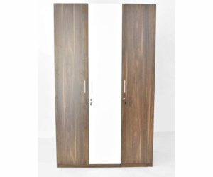 Engineered Wood Three Door Wardrobe - Coffee Oak | White