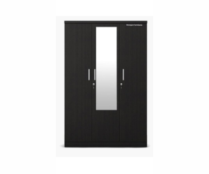 Three Door Wardrobe with Drawers and Shelves | Wenge Finish