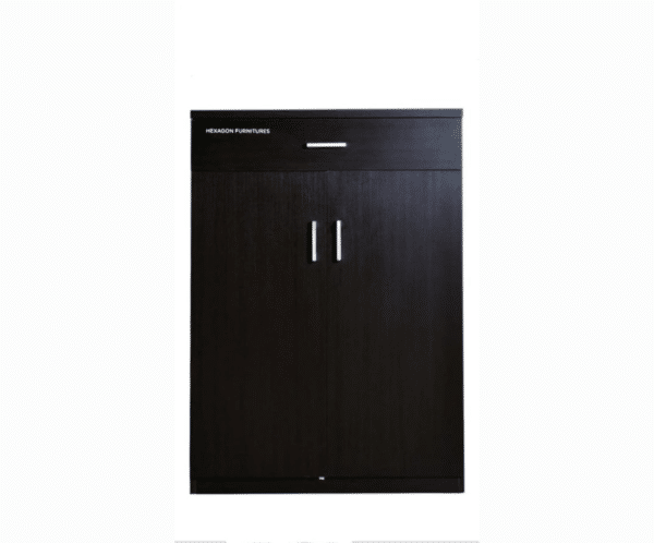 Engineered Wood Shoe Cabinet Dark Brown with Drawer And Shelve
