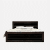 Double Bed in Wenge with Storage for Bedroom | Queen Size