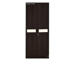 Double Door Wardrobe with 7 Shelves and1 Drawer | Dark Brown