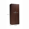 4 Double Door Wardrobe with 1 Drawer and 3 Shelves | Maroon Color
