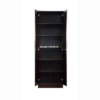 Dark Wooden Texture Double Door Wardrobe with 6 Shelves