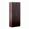 Engineered Wood Double Door Wardrobe with 1 Drawer and 4 Shelves | Dark Brown