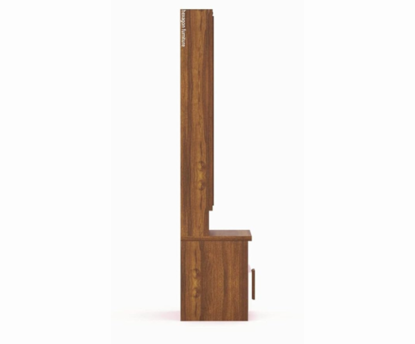 Engineered Wood Dressing Table with 1 Mirror and Storage | Light-Brown