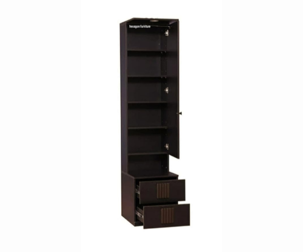 Engineered Wood Dressing Table with 1 Mirror and Storage | Dark-Brown