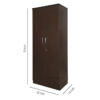 Double Door Wardrobe in Wooden Texture