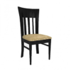 Six Seater Dinning Set with Vertical Stripes and Glass Table Top