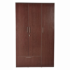 Three Door Wardrobe without Mirror | Flower Wenge