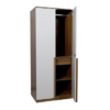 Double Doors Modular Wardrobe | Walnut and White