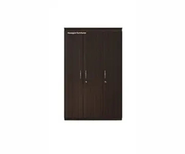 Three Door Wardrobe with Drawer for Bedroom | Wenge Finish