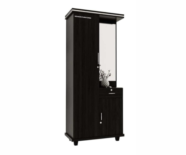 4 Wardrobe Cum Dressing Table with Mirror and Drawer | Wenge Colour