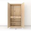 Premium Engineered Wood Double Door Wardrobe | Finish – Siam Teak