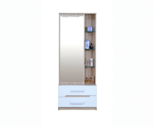 Dressing Table in Frosty White and Ligh Brown Colour