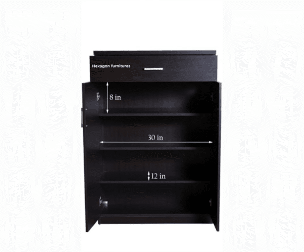 Engineered Wood Shoe Cabinet Dark Brown with Drawer And Shelve