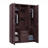 Engineered Wood Double Door Wardrobe Cum Dressing Table | Bamboo