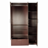 Three Door Wardrobe without Mirror | Flower Wenge