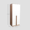 Double Doors Modular Wardrobe | Walnut and White