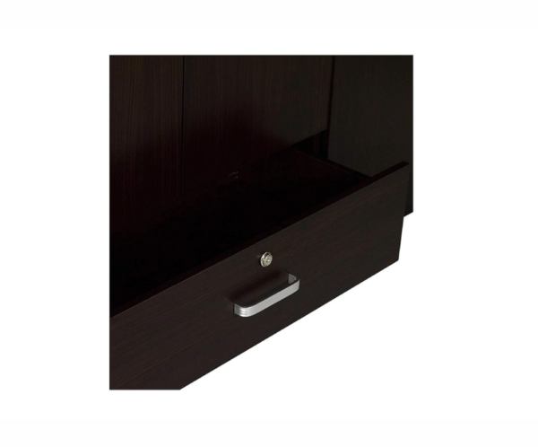 Engineered Wood Four Door Wardrobe in Wenge Finish