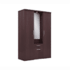 Engineered Wood Double Door Wardrobe Cum Dressing Table | Bamboo