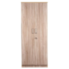 Wooden Cafe Walnut Double Door Wardrobe in Light Brown