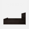 Double Bed in Wenge with Storage for Bedroom | Queen Size