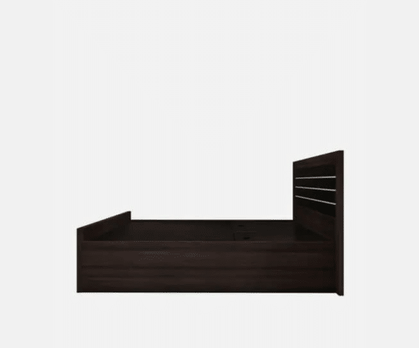Double Bed in Wenge with Storage for Bedroom | Queen Size