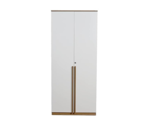 Double Doors Modular Wardrobe | Walnut and White